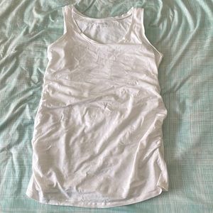 White maternity tank